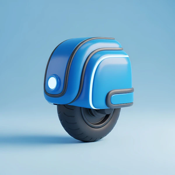 Futuristic Single-Wheel Robot