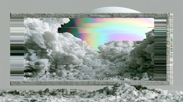 Surreal Icy Landscape