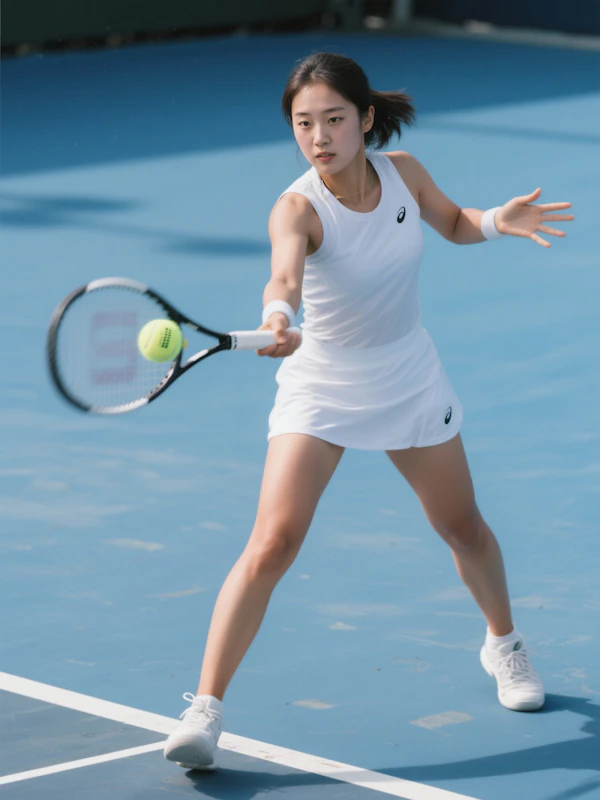 Tennis Player in Action