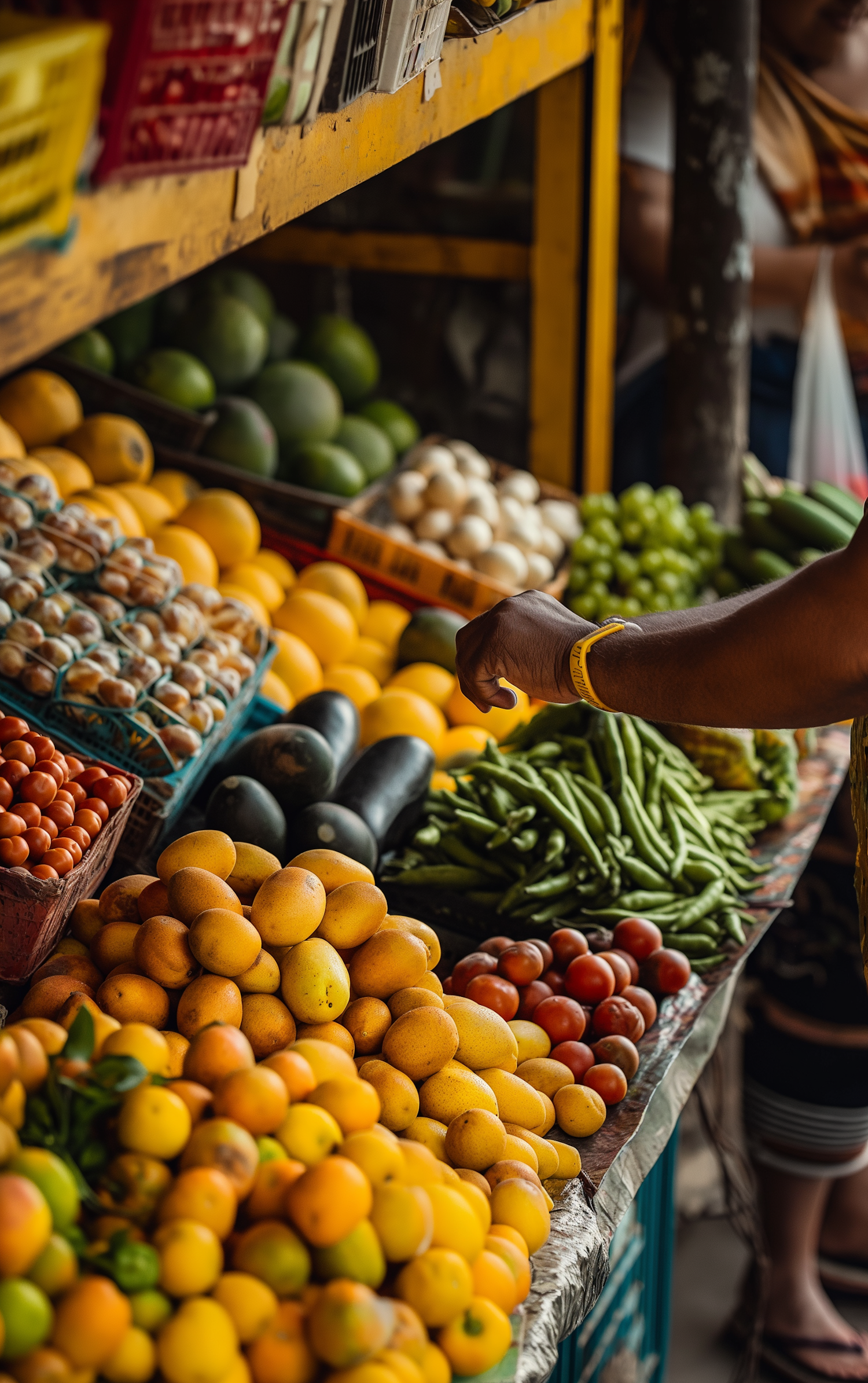 Vibrant Fruit Market Scene