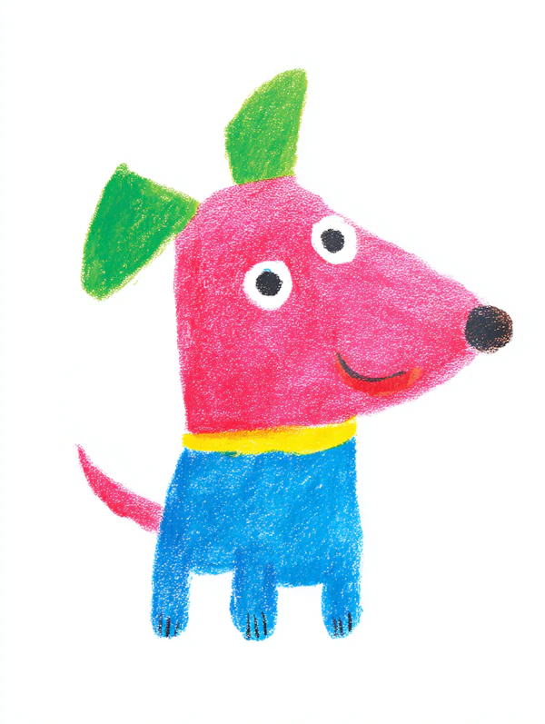 Colorful Cartoon Dog