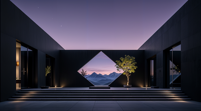 Modern Architectural Courtyard