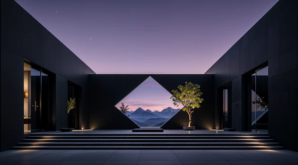 Modern Architectural Courtyard