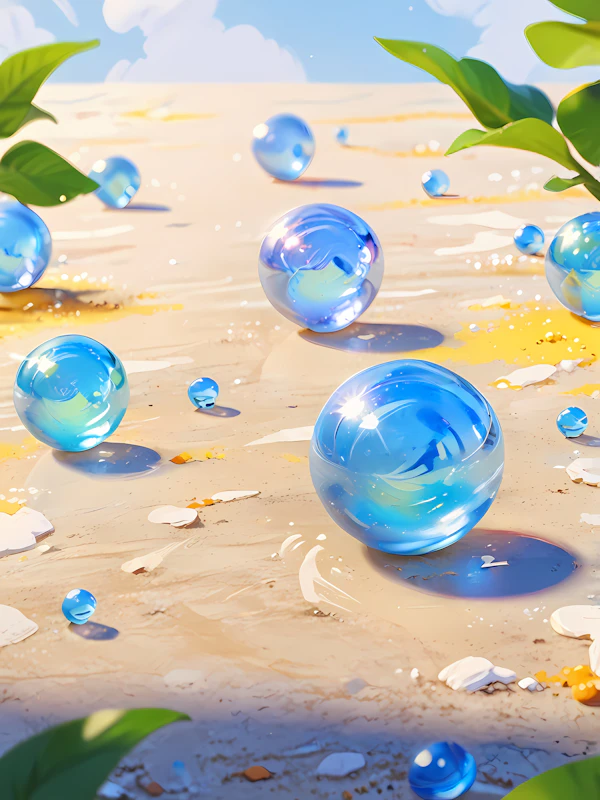 Whimsical Beach Scene