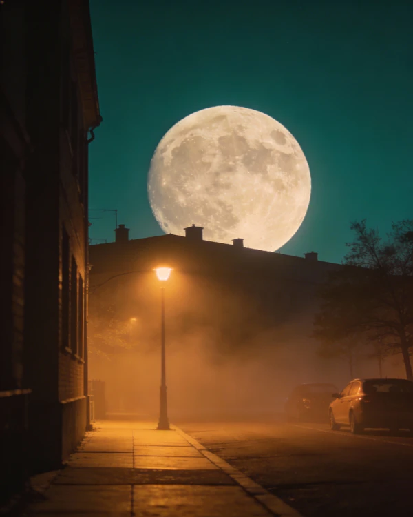 Moonlit Urban Serenity
