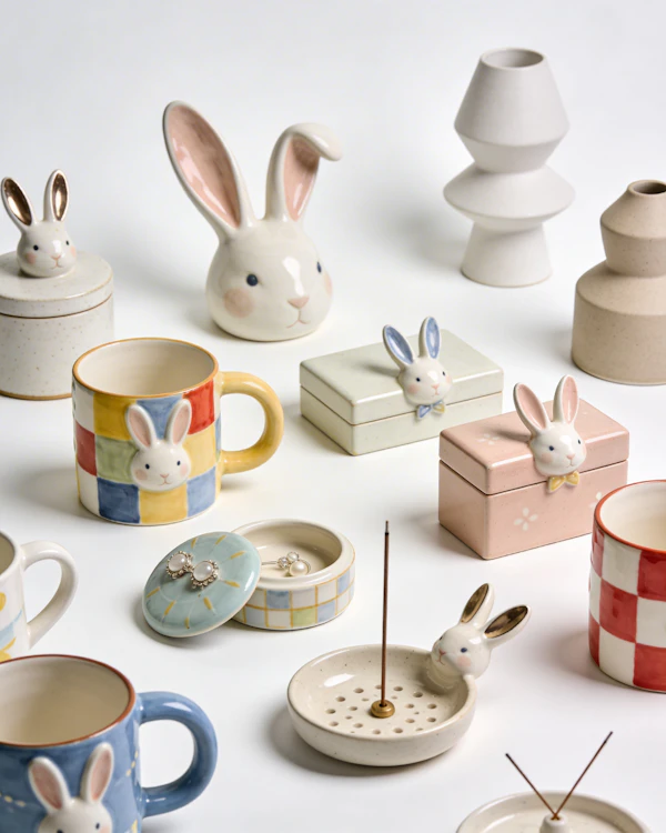 Rabbit Motif Ceramics
