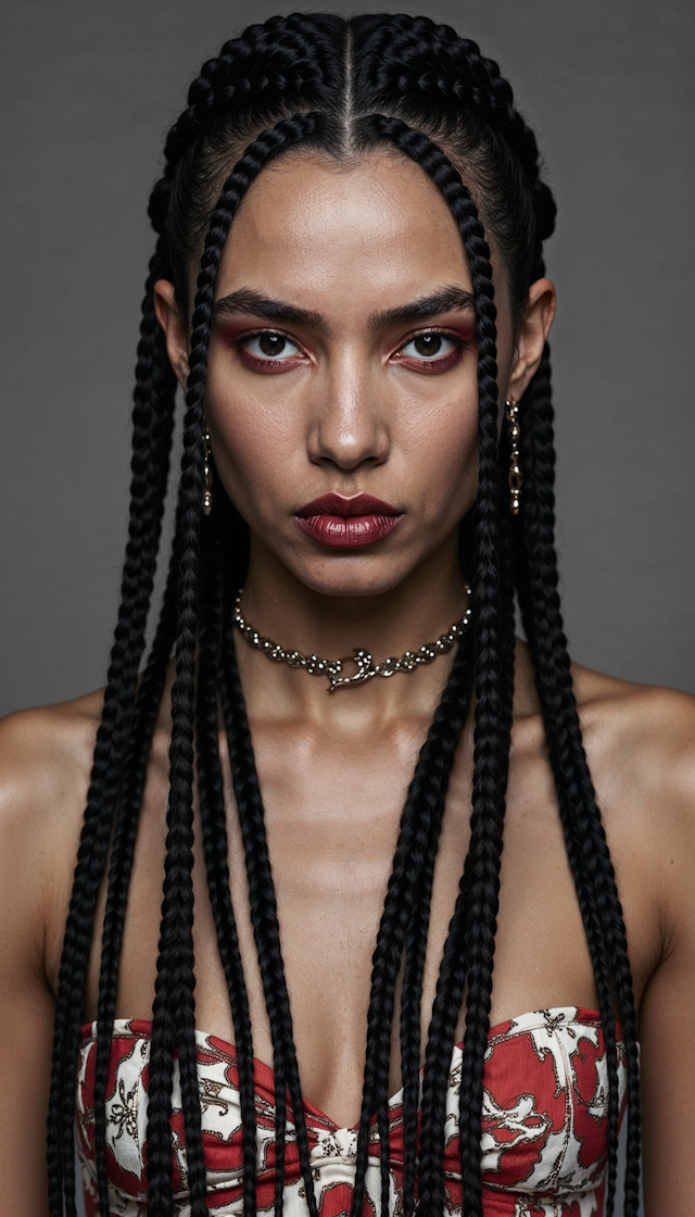 Portrait with Braided Hair