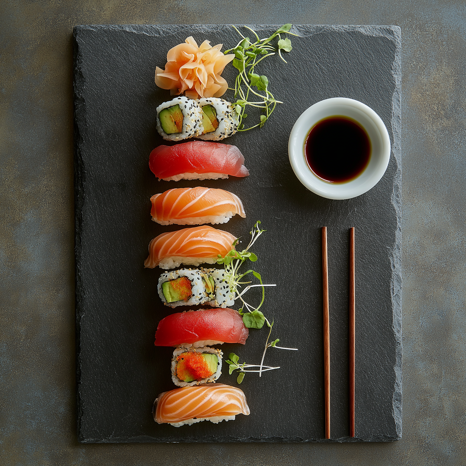 Elegant Sushi Arrangement