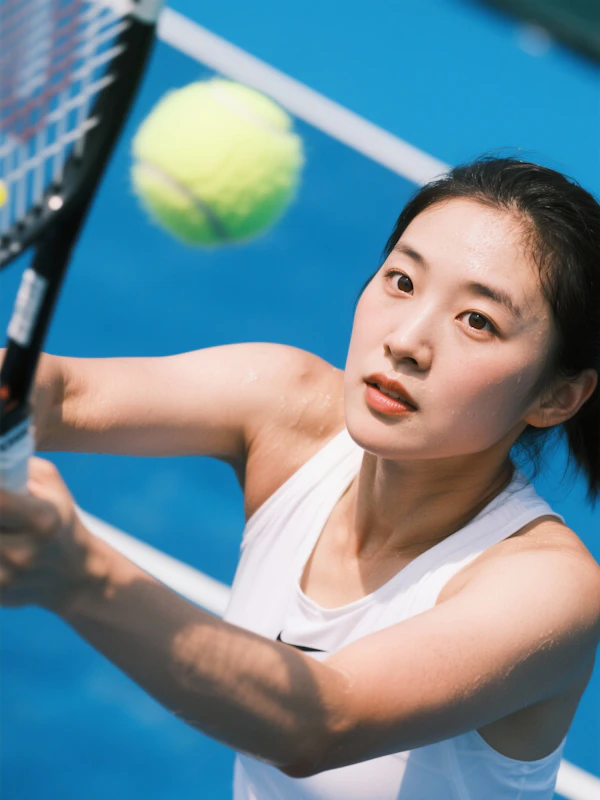 Focused Tennis Player