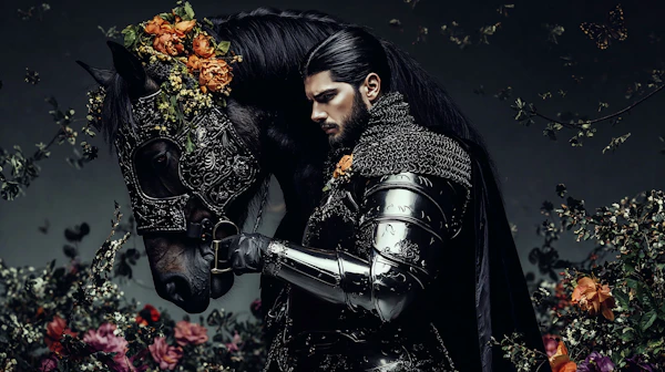 Knight and Horse Portrait