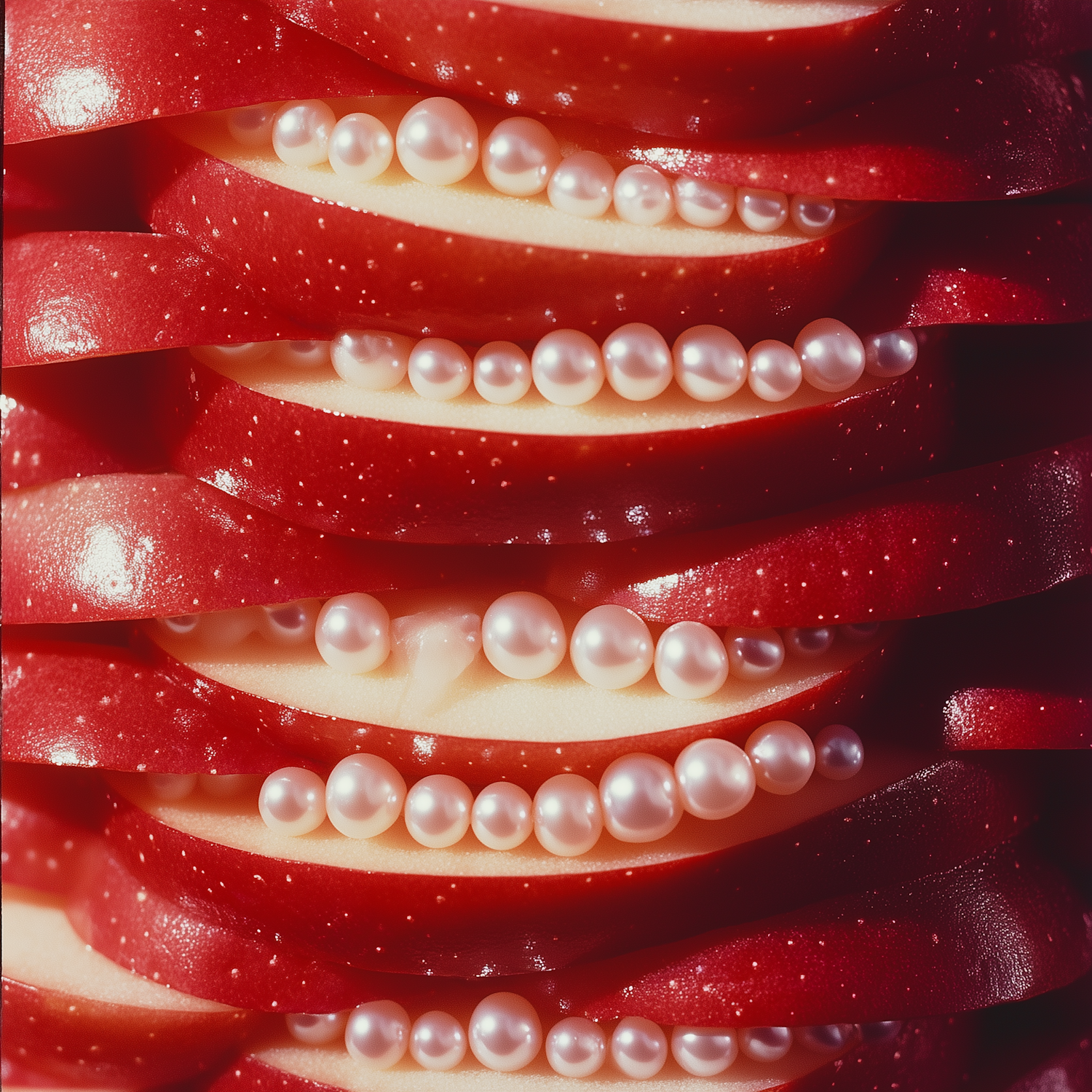 Apple Slices with Pearls