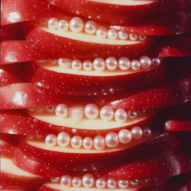 Apple Slices with Pearls