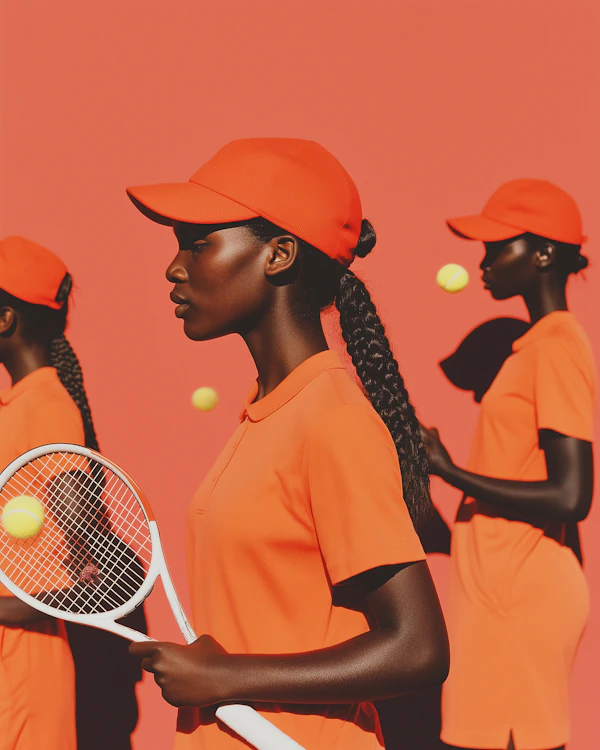 Vibrant Tennis Trio