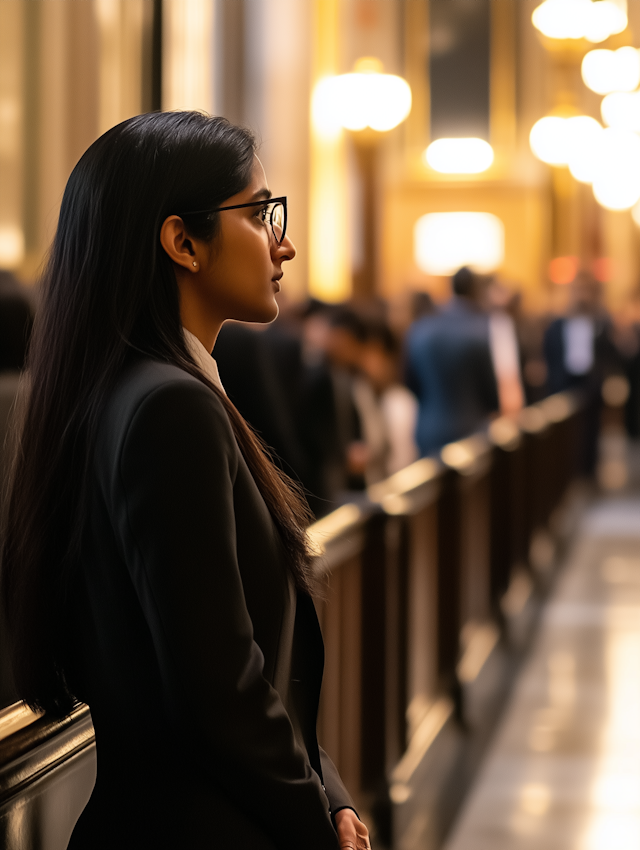 Young Woman at Formal Event