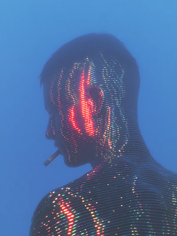 Neon Humanoid Artwork