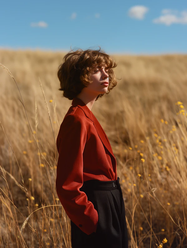 Serenity in Golden Grass