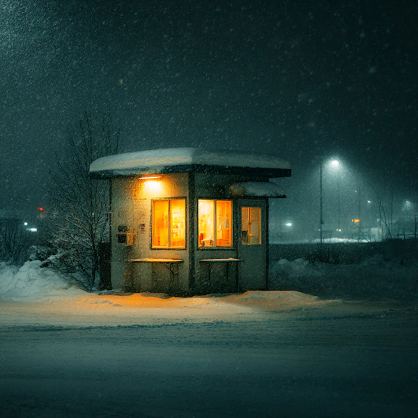 Cozy Snowy Booth