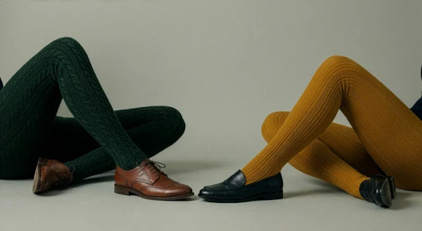 Textured Tights and Shoes