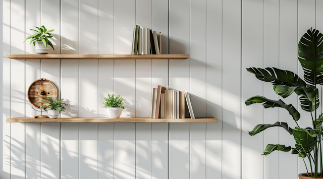 Elegant Indoor Shelf Arrangement