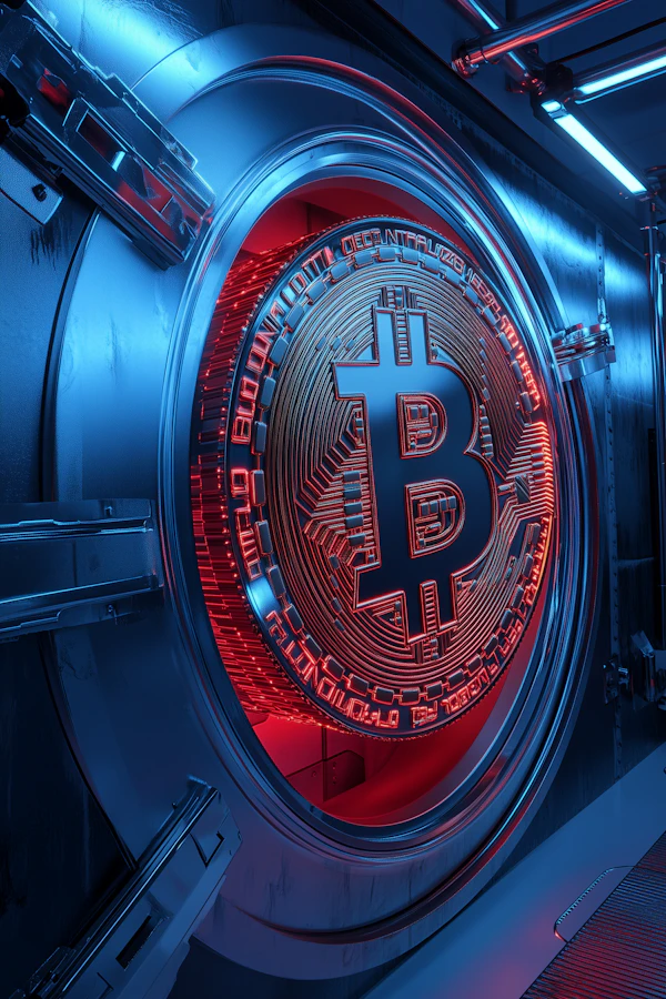 Futuristic Bitcoin Symbol