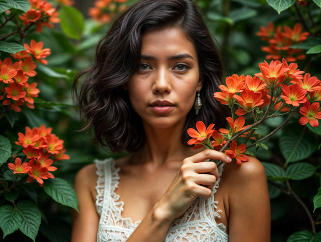 Woman with Orange Flowers