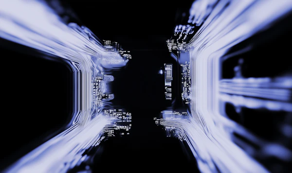 Futuristic Digital Tunnel