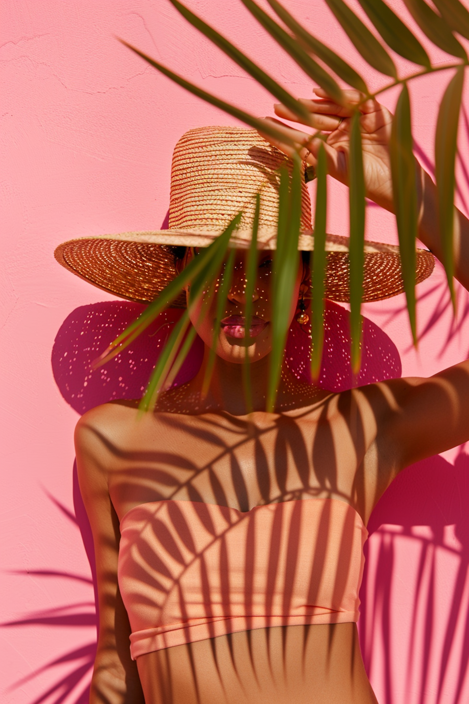 Mysterious Woman in Straw Hat