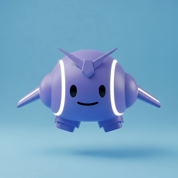 Cute Purple Robot