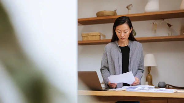 Woman at Work Desk