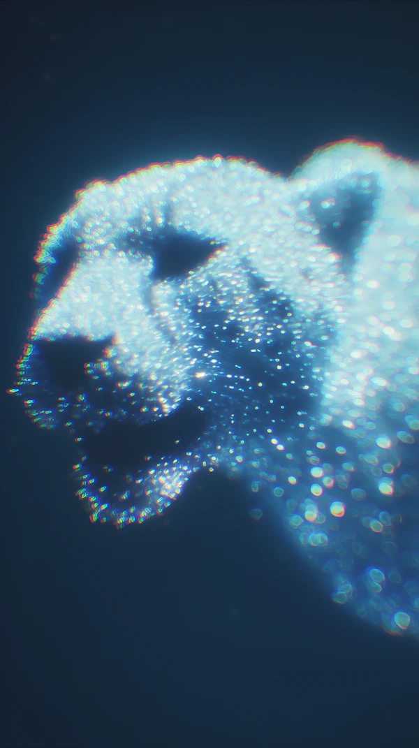 Glowing Lion Portrait