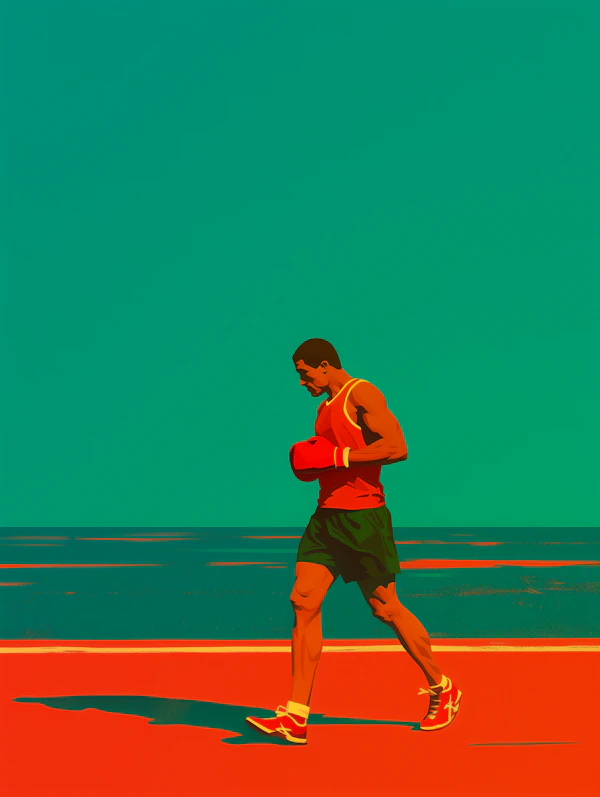 Focused Male Athlete