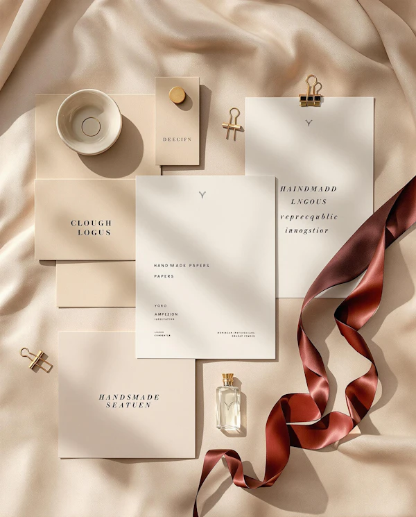 Elegant Stationery Flatlay