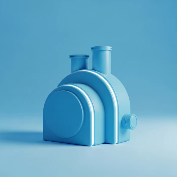 Minimalist Blue Sculpture