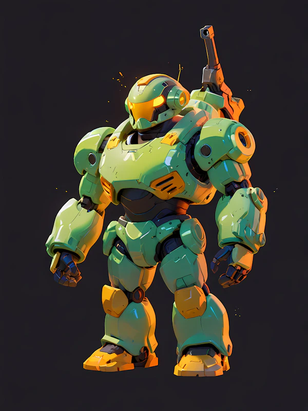 Futuristic Armored Robot