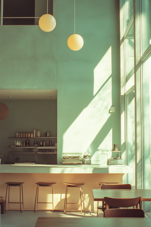 Modern Minimalist Cafe Interior