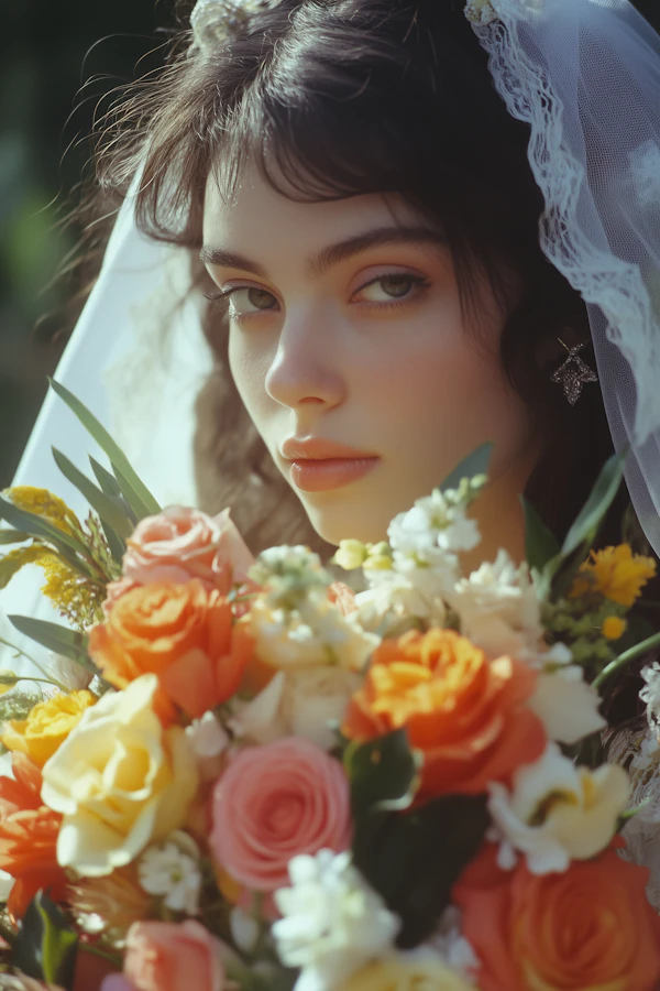 Bridal Portrait with Bouquet
