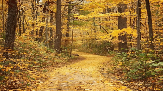 Serene Autumn Forest Path