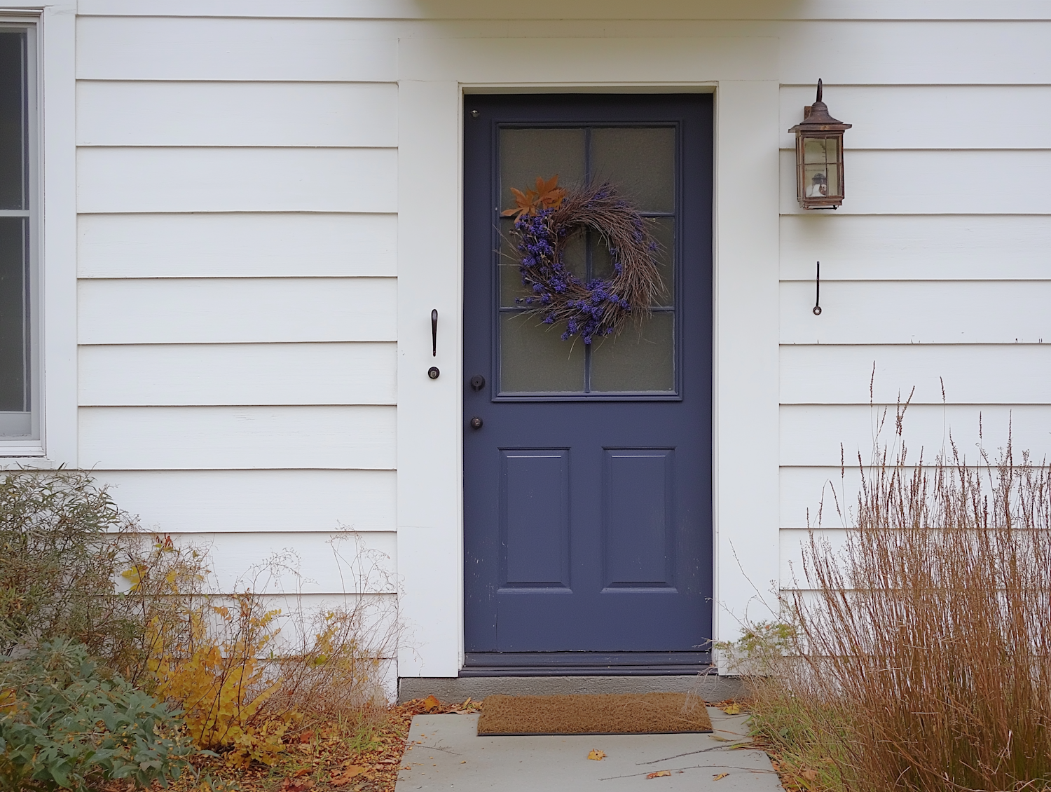 Welcoming Front Door with Autumn Decor