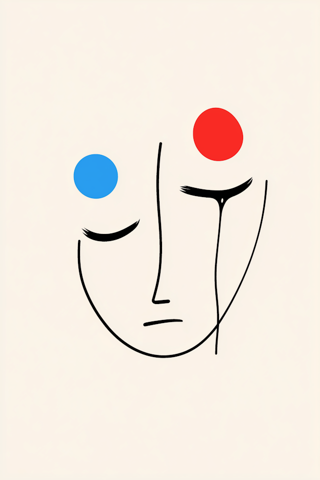 Minimalist Abstract Face