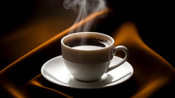 Steaming Coffee Elegance