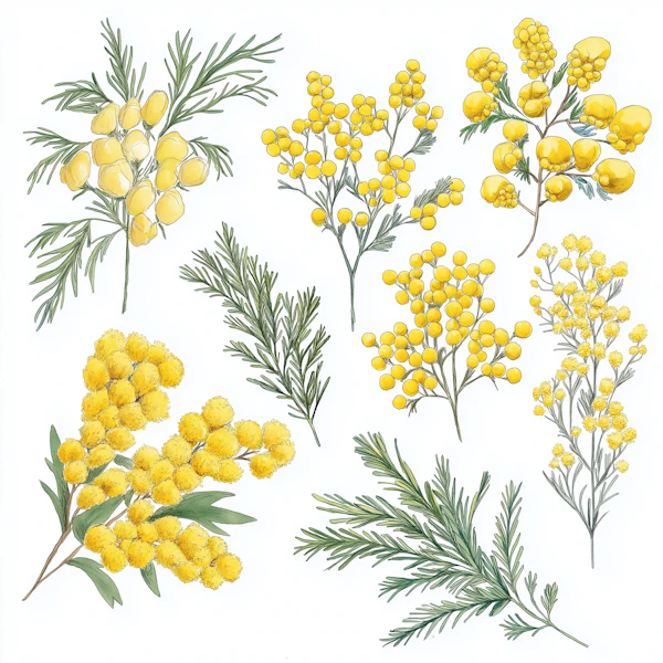Mimosa Flower Art