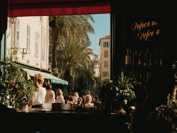 Cozy Café Terrace Scene