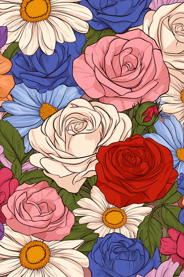 Vibrant Floral Illustration