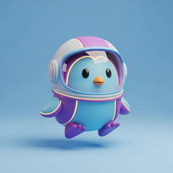 Astronaut Penguin Art