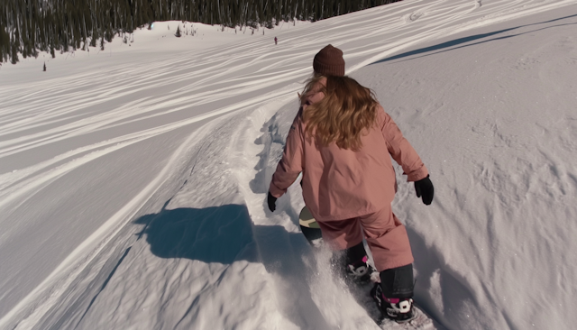 Snowboarding Adventure on Snowy Slopes