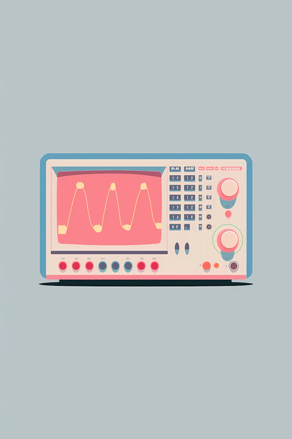 Retro Oscilloscope Art