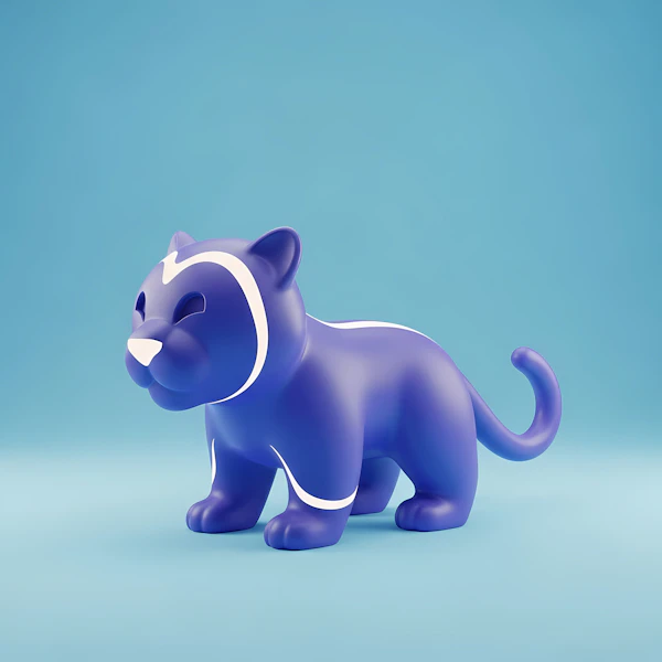 Stylized Blue Tiger