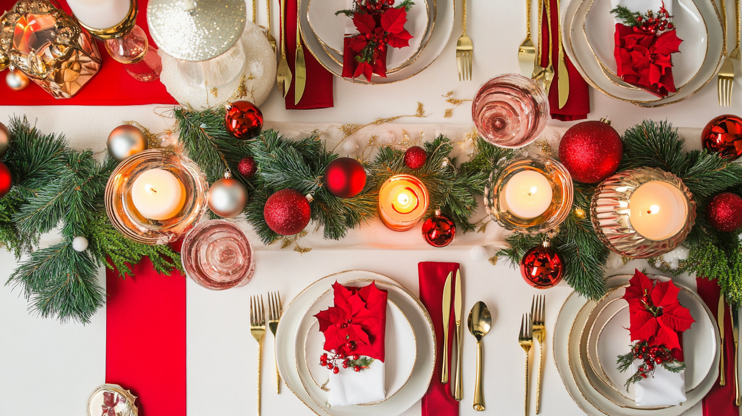 Festive Christmas Table Setting