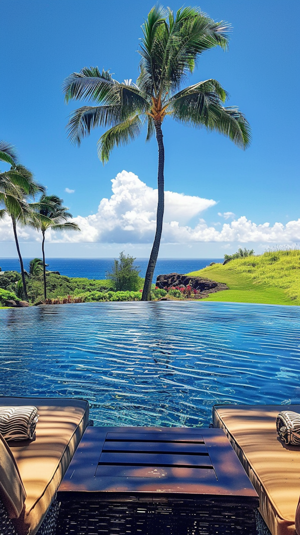 Serene Infinity Pool with Ocean View