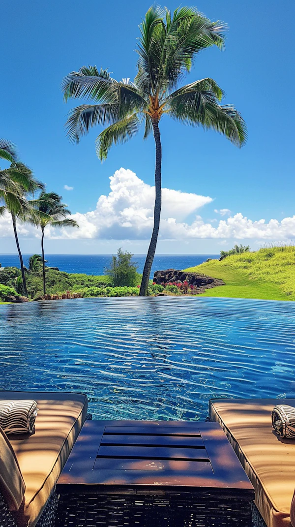 Serene Infinity Pool with Ocean View
